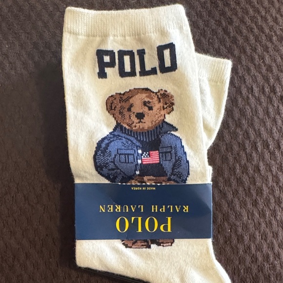 Polo Ralph Lauren Accessories - Polo by Ralph Lauren women’s  Beige Bear Socks
Fits shoe size 6-10